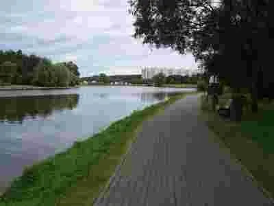 A heavily compressed photo with visible JPEG blocks